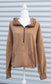 HALF ZIP HOODIE-MOCHA